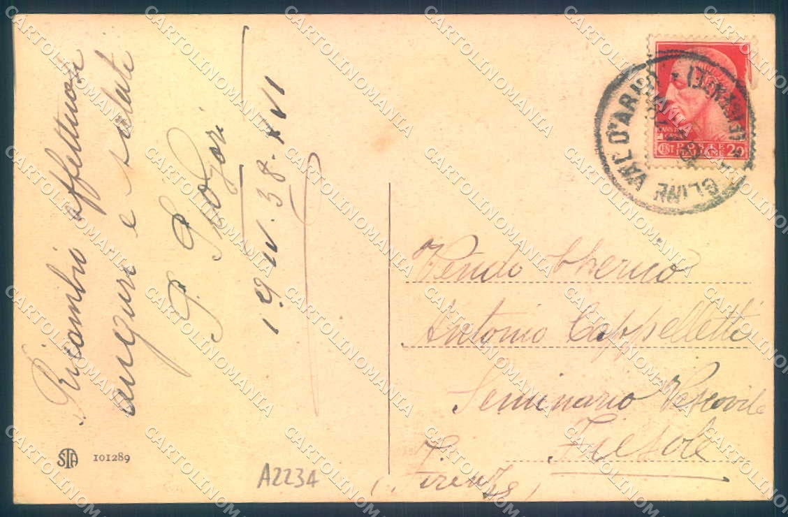 Firenze Figline Valdarno Convento Alterocca 101289 cartolina JK0765 – retro