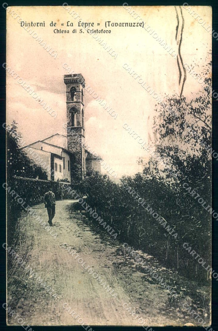 Firenze Tavarnuzze Chiesa San Cristoforo PIEGHE cartolina JK0769 – fronte