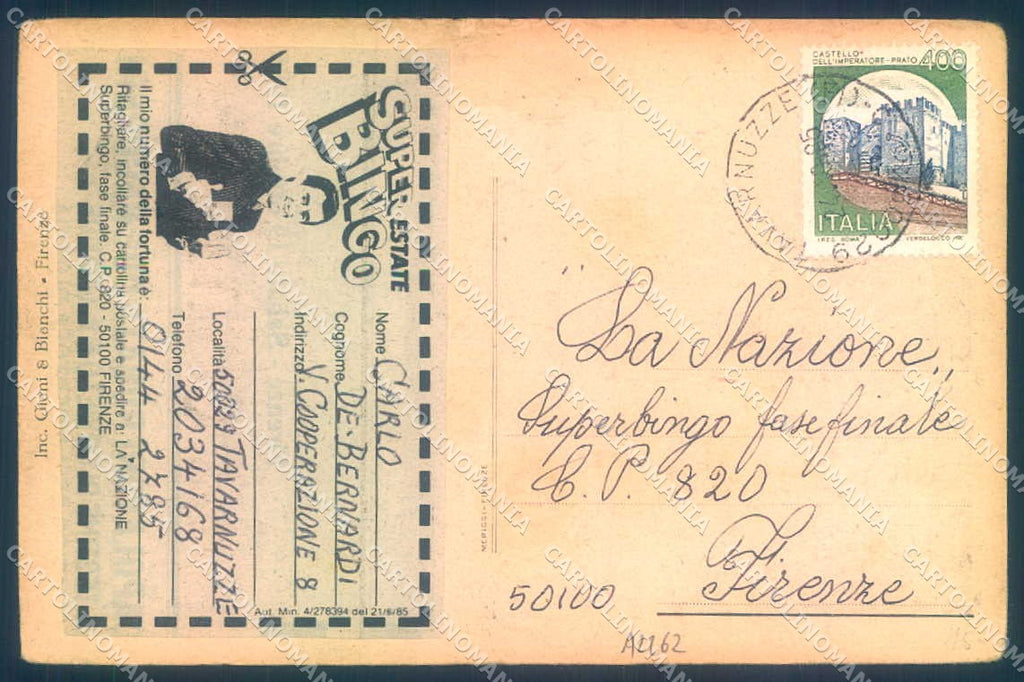Firenze Tavarnuzze ABRASA cartolina JK0776 – retro