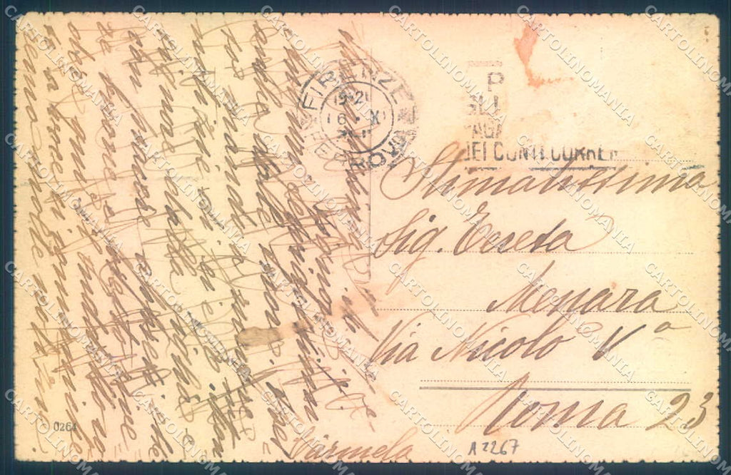 Firenze Tavarnuzze Chiesa Convento PIEGA ANGOLO cartolina JK0780 – retro