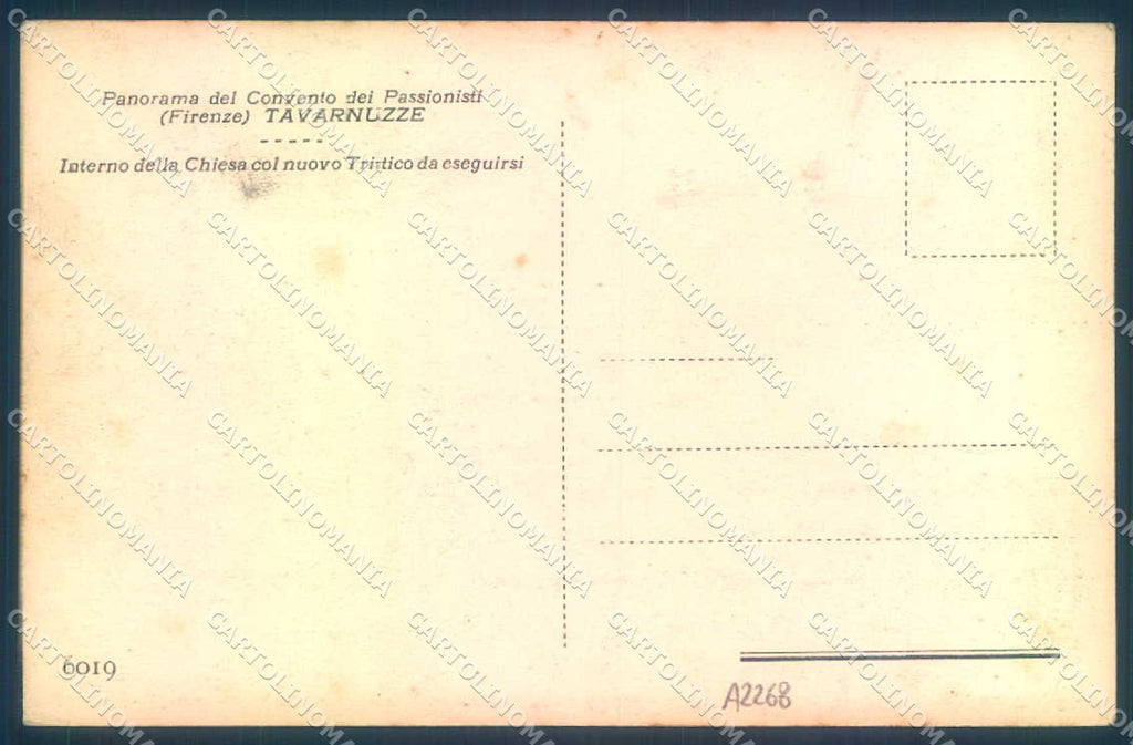 Firenze Tavarnuzze Chiesa Convento cartolina JK0781 – retro