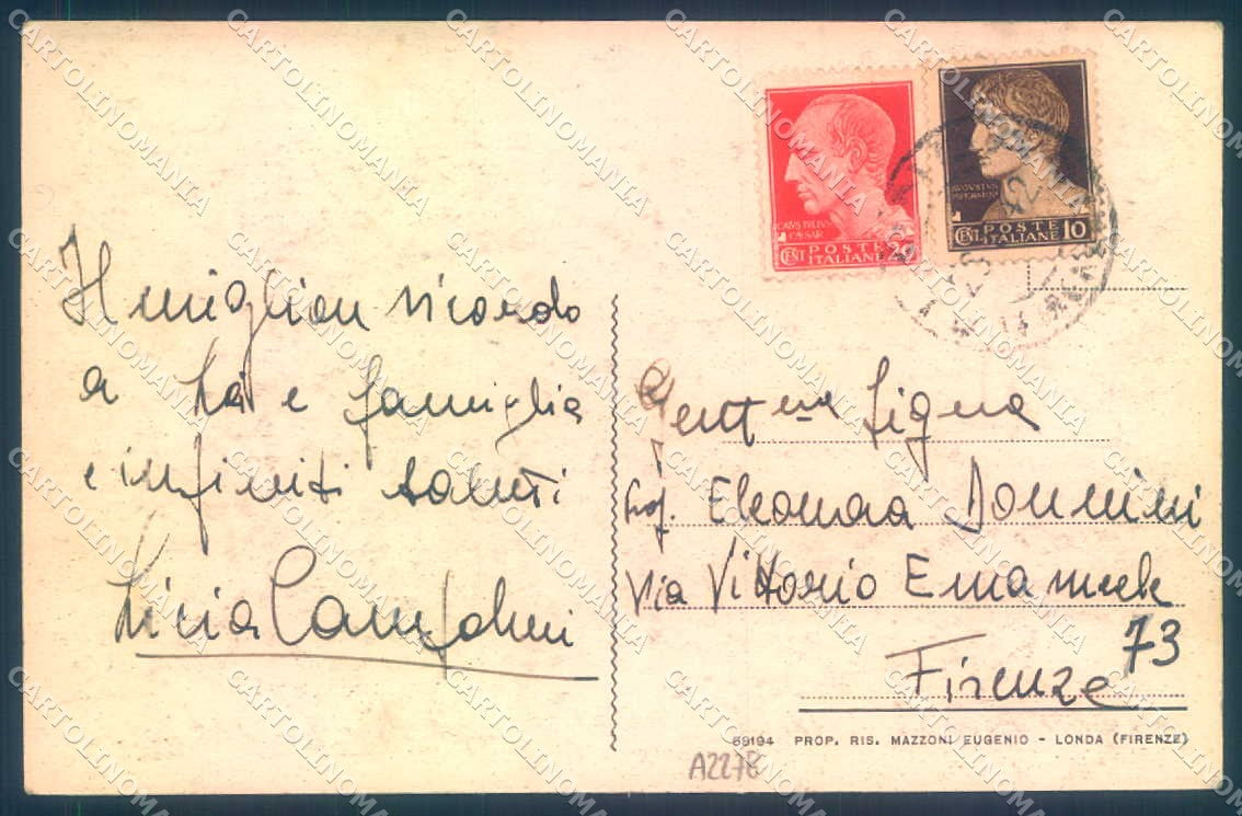 Firenze Londa Ponte cartolina JK0784 – retro