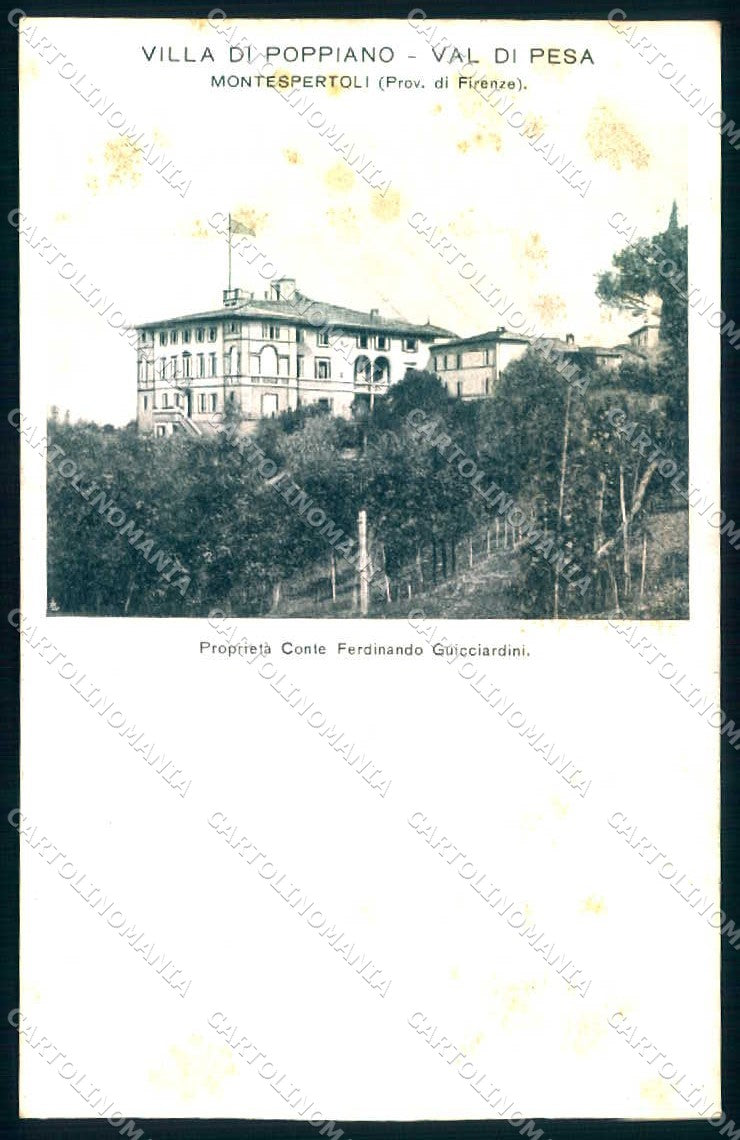 Firenze Montespertoli Val di Pesa Villa di Poppiano MACCHIE cartolina JK0789 – fronte