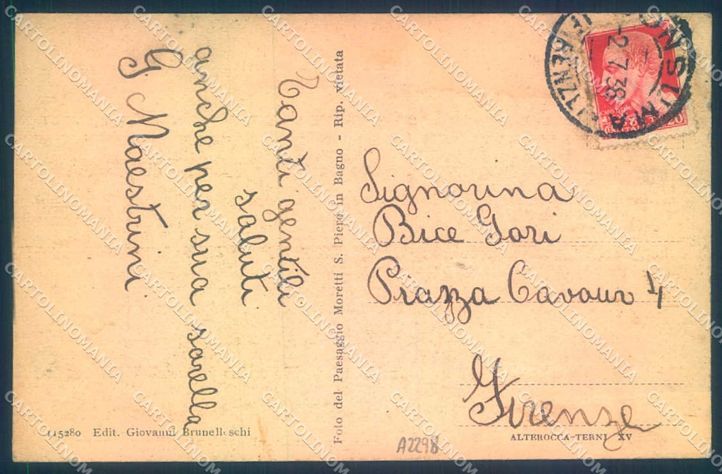Firenze Consuma Alterocca 115280 cartolina JK0792 – retro