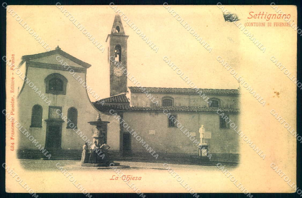 Firenze Settignano Chiesa Pineider 684 cartolina JK0795 – fronte