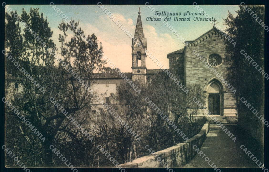 Firenze Settignano Chiesa Monaci Olivetani cartolina JK0801 – fronte