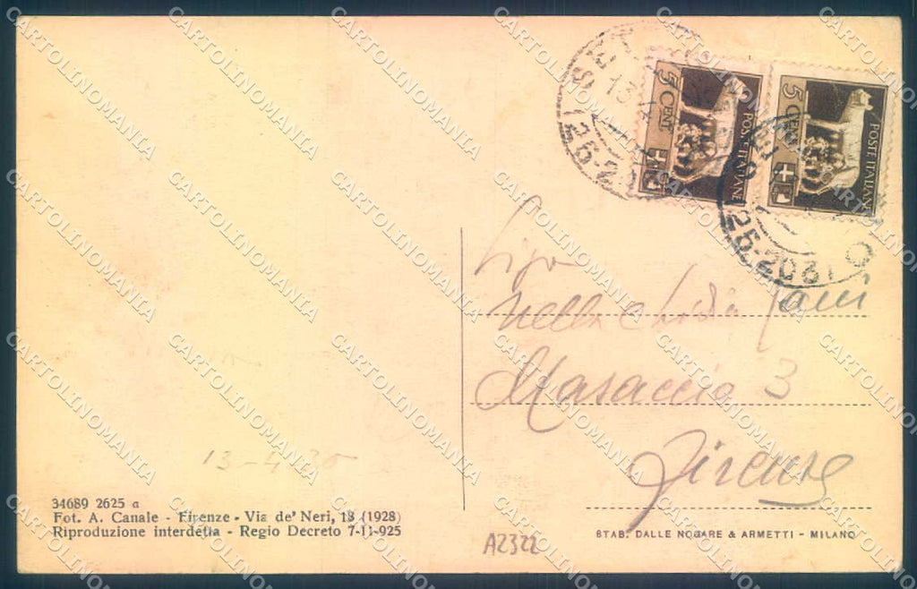 Firenze Settignano Chiesa Monaci Olivetani cartolina JK0801 – retro