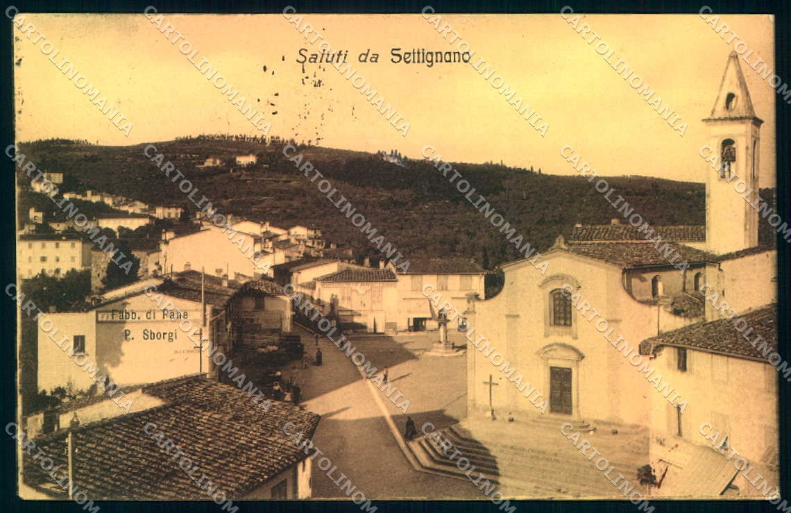 Firenze Settignano saluti da Sborgi cartolina JK0807 – fronte