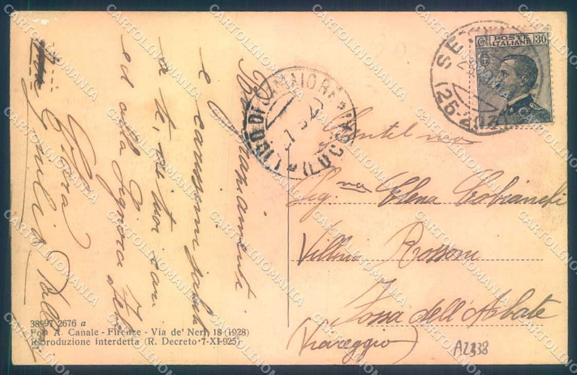 Firenze Settignano La Copponcina cartolina JK0808 – retro