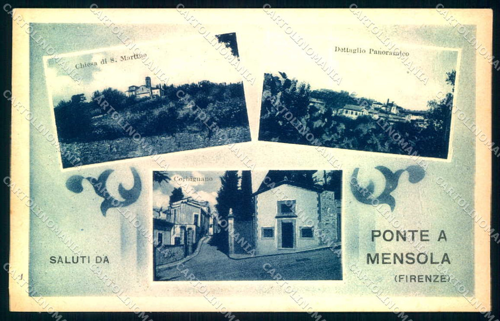Firenze Ponte a Mensola saluti da cartolina JK0812 – fronte