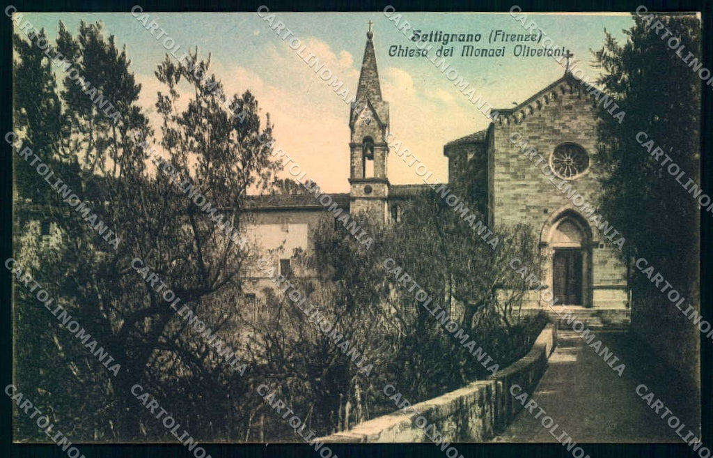 Firenze Settignano Chiesa Monaci Olivetani cartolina JK0818 – fronte