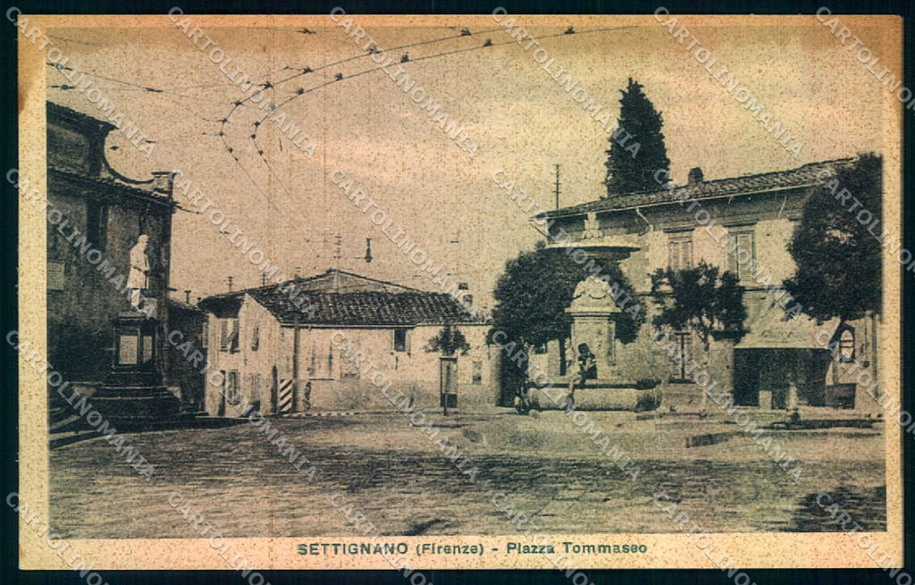 Firenze Settignano Piazza Tommaseo Monumento cartolina JK0820 – fronte
