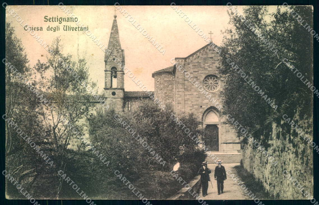 Firenze Settignano Chiesa Ulivetani Modiano 1351 PIEGATA cartolina JK0836 – fronte