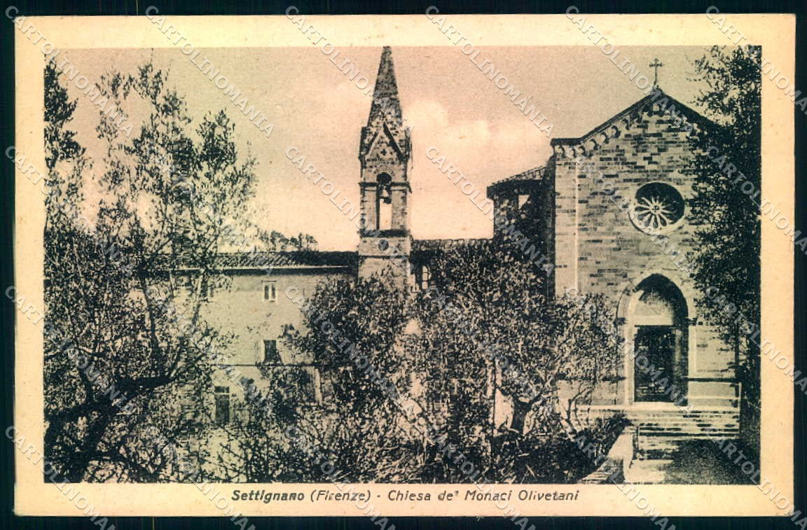 Firenze Settignano Chiesa Monaci Olivetani cartolina JK0839 – fronte