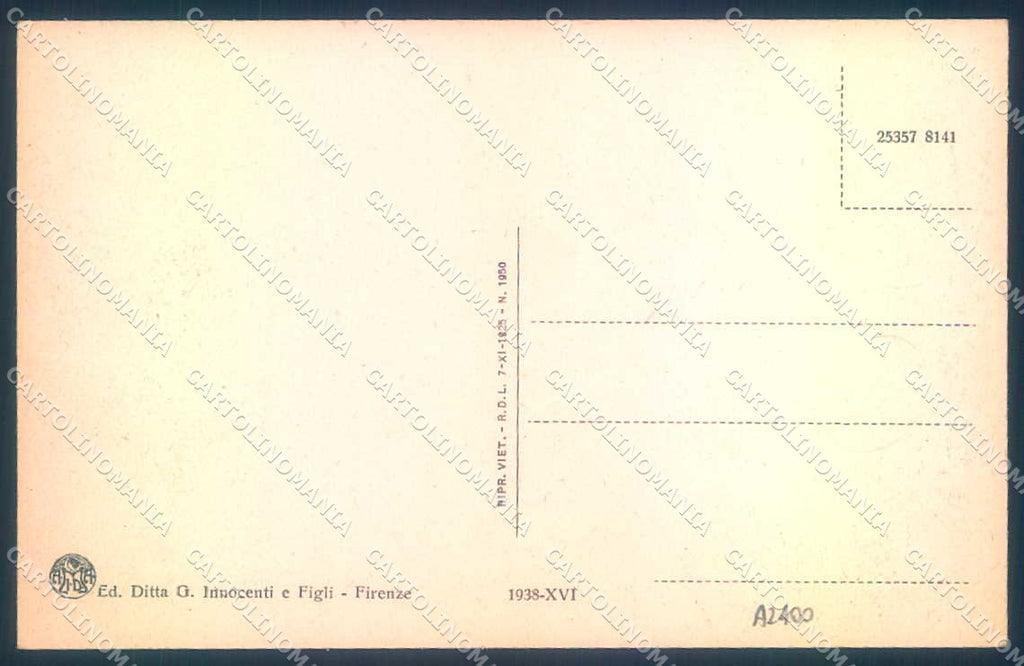 Firenze Settignano Villa Gamberaia cartolina JK0843 – retro