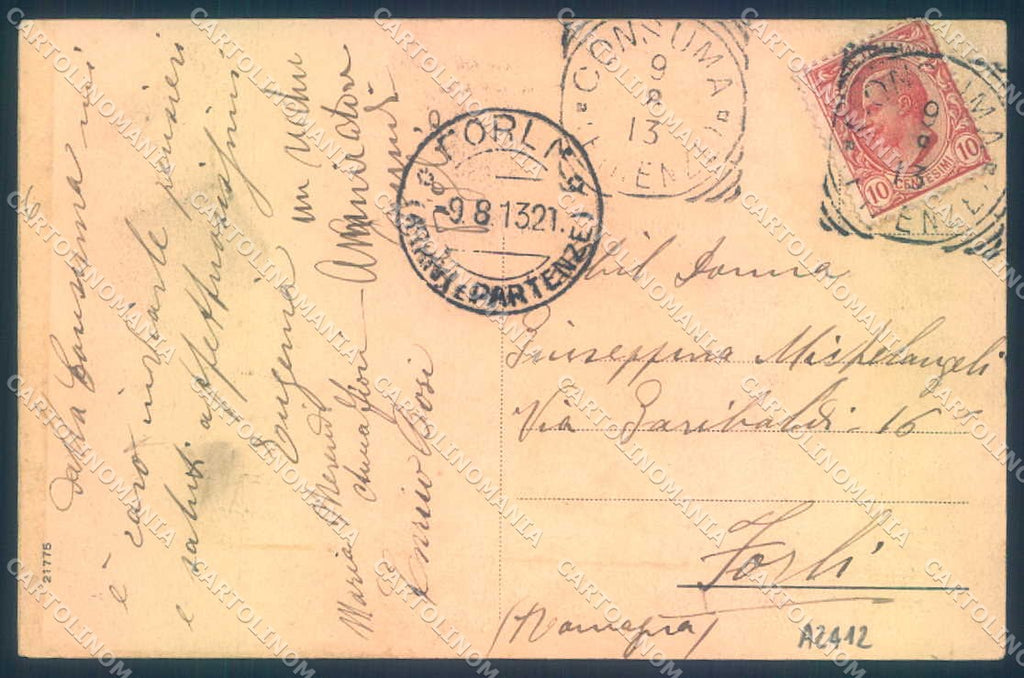 Firenze Consuma Abetina cartolina JK0845 – retro
