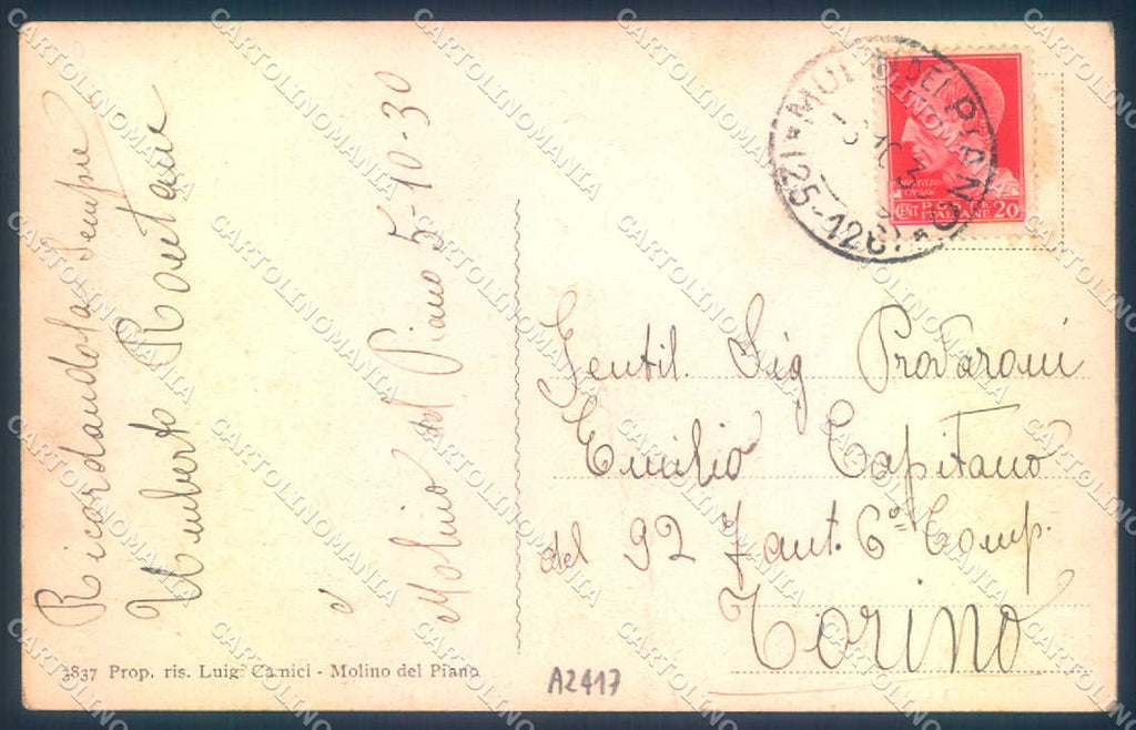 Firenze Molino del Piano Monumento ai Caduti PIEGA cartolina JK0850 – retro