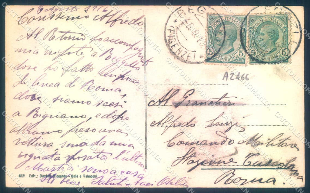 Firenze Pian di Cascia cartolina JK0860 – retro