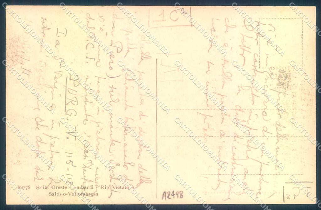 Firenze Vallombrosa Hotel La Foresta cartolina JK0873 – retro