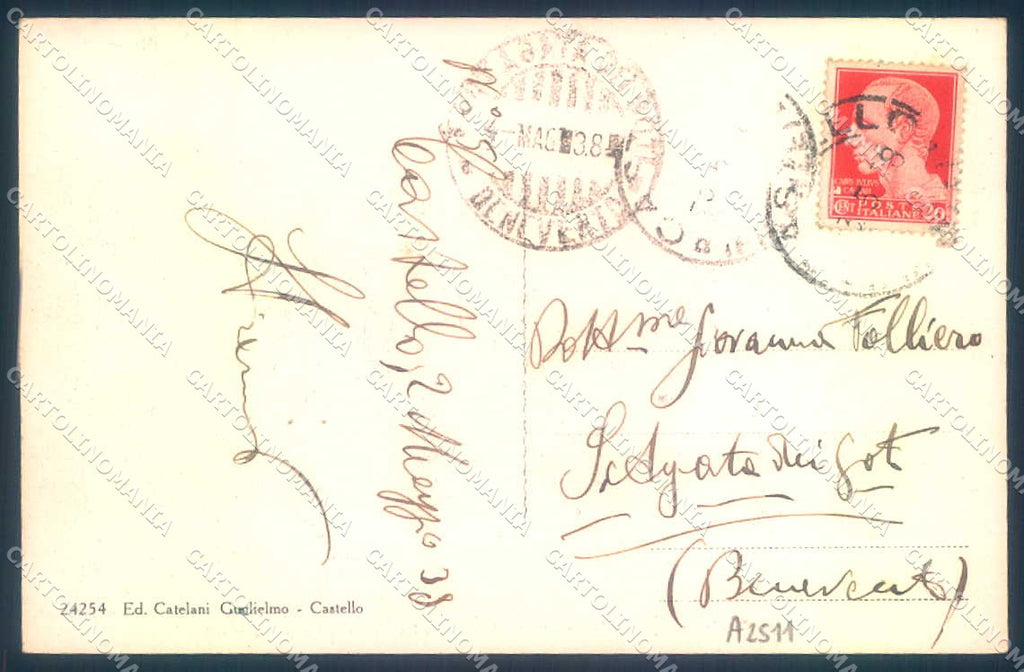 Firenze Castello Villa Reale della Petraia cartolina JK0876 – retro