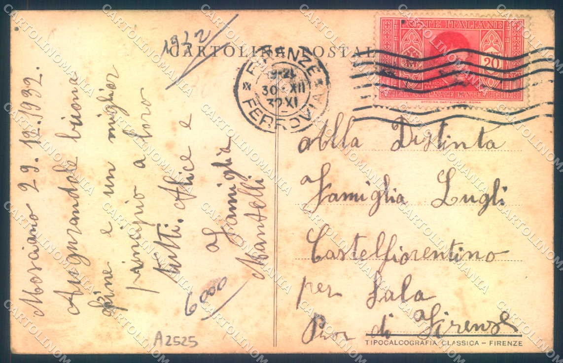Firenze Scandicci S. Andrea a Mosciano Chiesa PIEGA cartolina JK0878 – retro