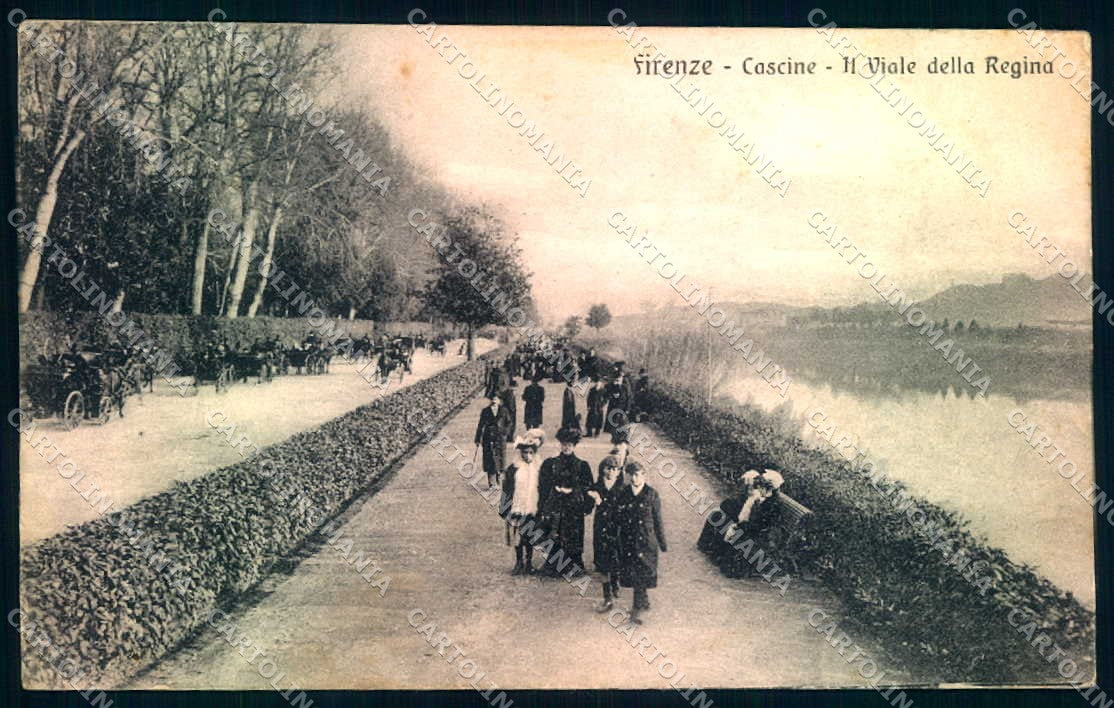 Firenze Cascine Viale della Regina cartolina JK0883 – fronte