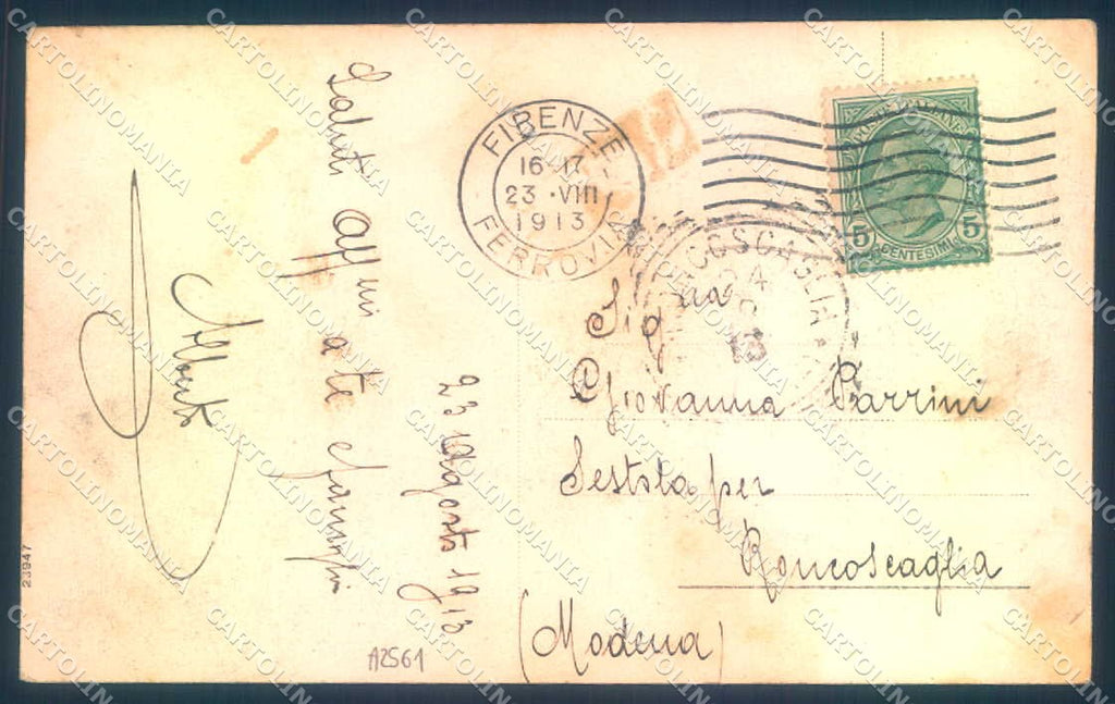 Firenze Cascine Viale della Regina cartolina JK0883 – retro