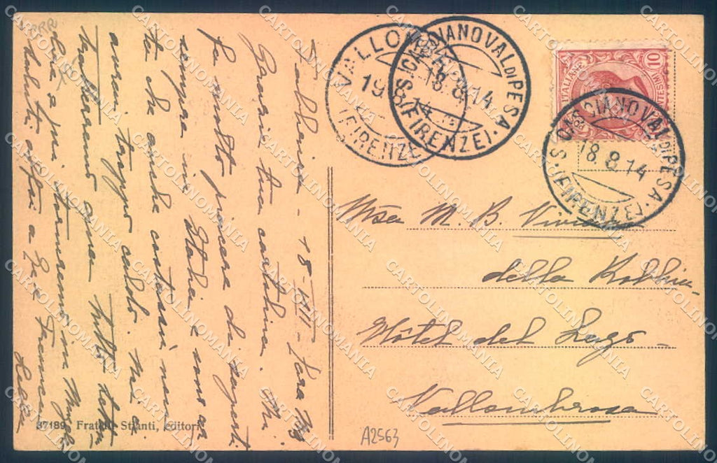 Firenze San Casciano Villa delle Corti cartolina JK0884 – retro
