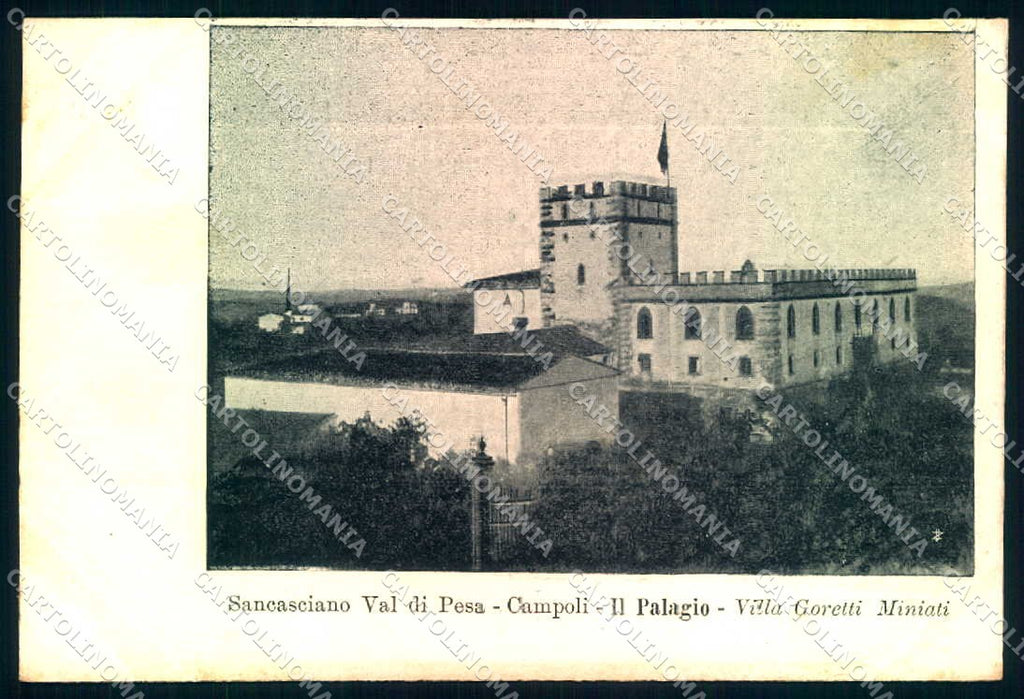 Firenze San Casciano Campoli Palagio Villa Goretti Miniati cartolina JK0885 – fronte