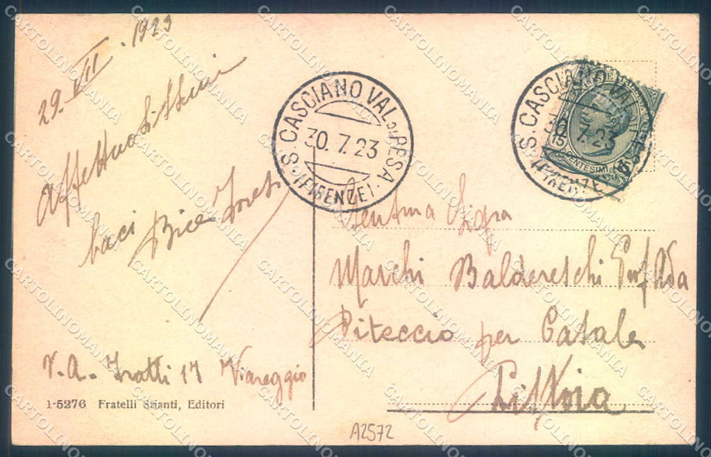 Firenze San Casciano Villa delle Corti cartolina JK0889 – retro