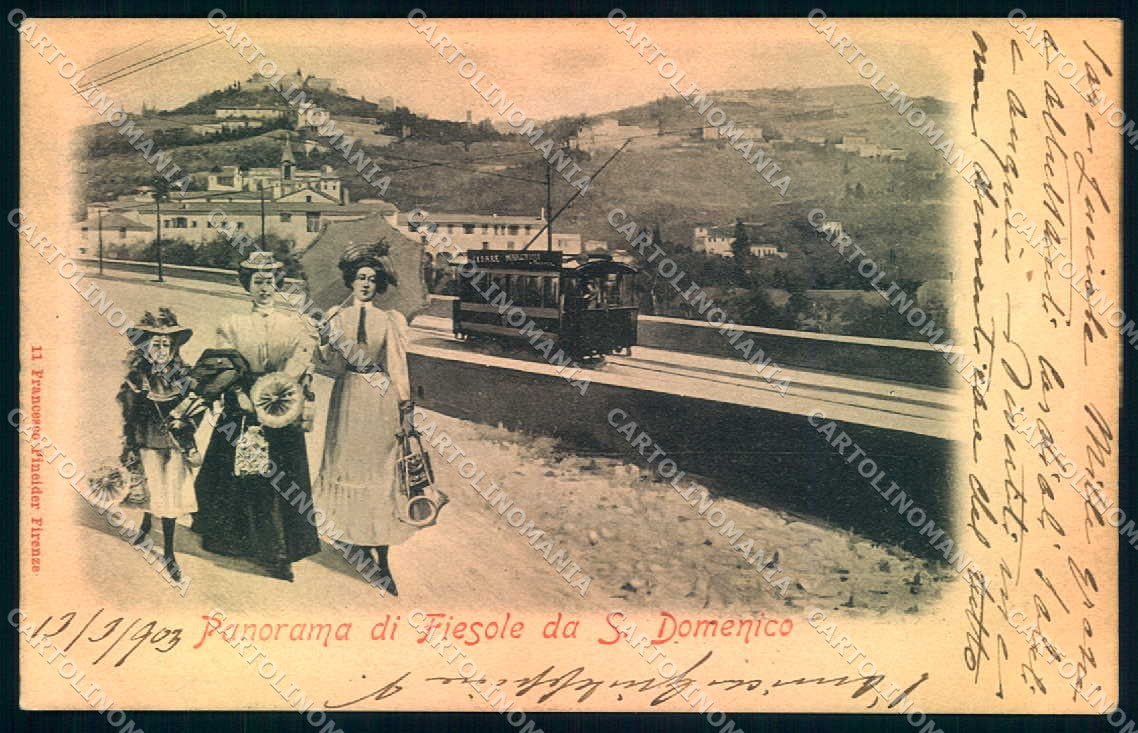 Firenze Fiesole S. Domenico Tram Pineider 11 cartolina JK0891 – fronte