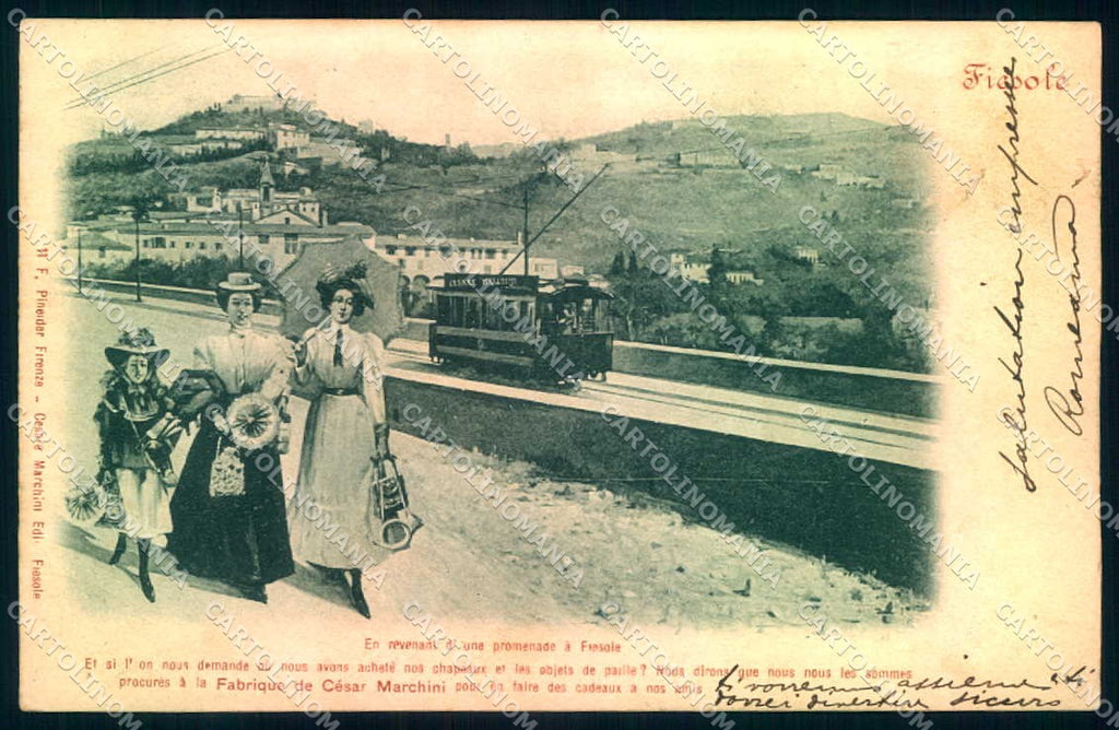Firenze Fiesole S. Domenico Tram Pineider 11 cartolina JK0892 – fronte
