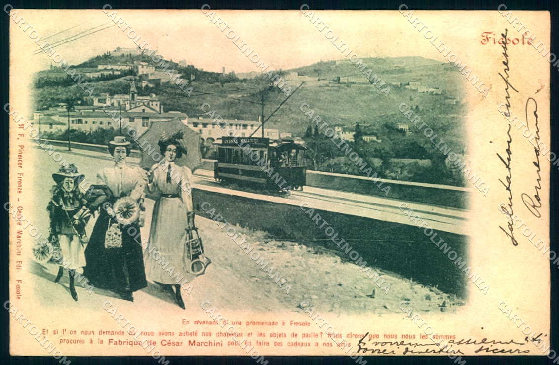 Firenze Fiesole S. Domenico Tram Pineider 11 cartolina JK0892 – fronte