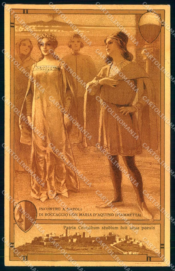 Firenze Certaldo VI Centenario Nascita Giovanni Boccaccio cartolina JK0894 – fronte