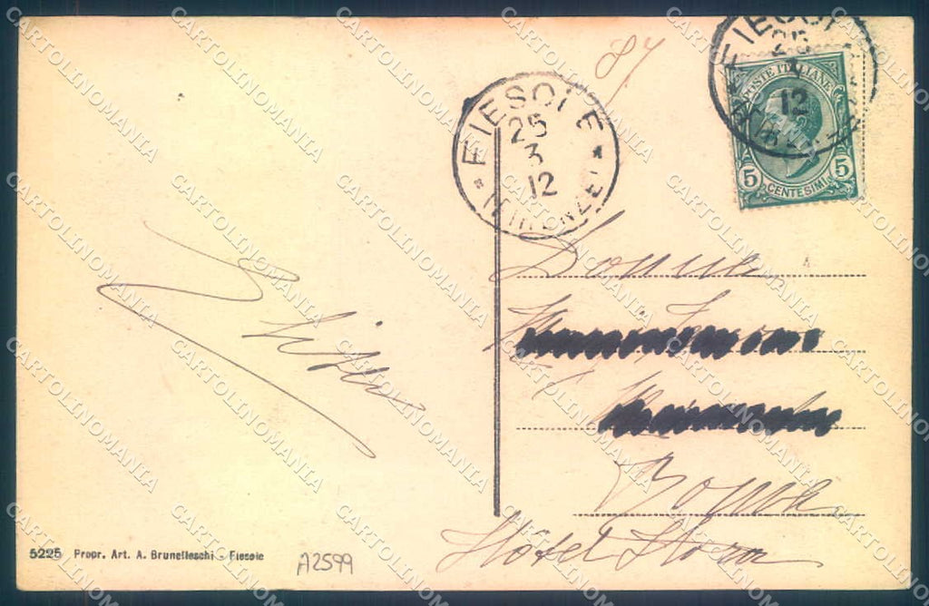 Firenze Fiesole Mura Etrusche cartolina JK0902 – retro