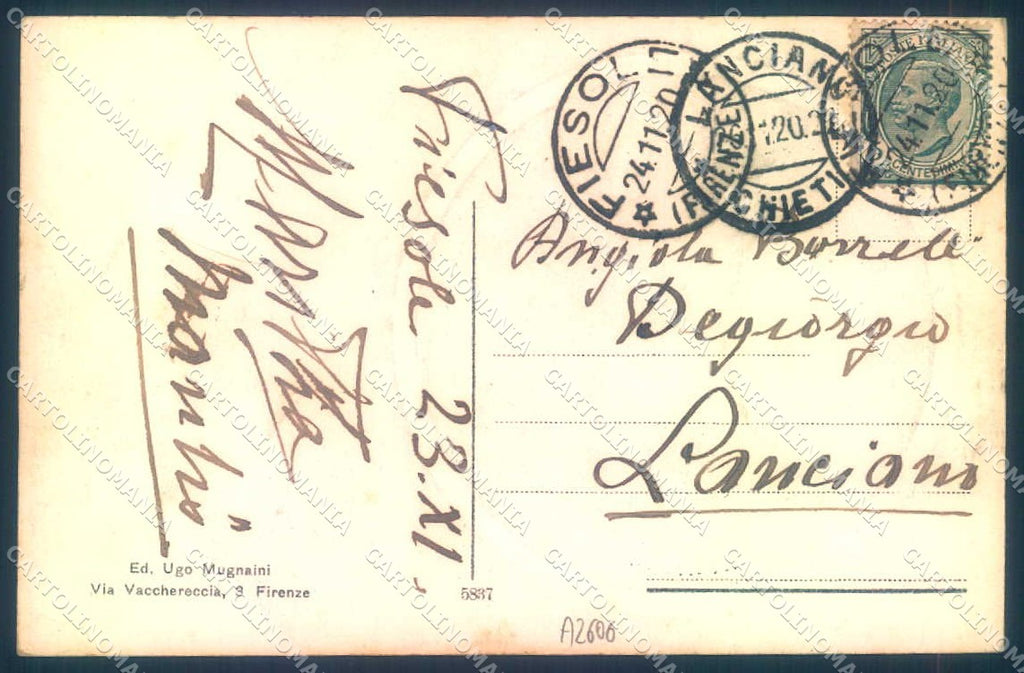 Firenze Fiesole Carducci cartolina JK0908 – retro