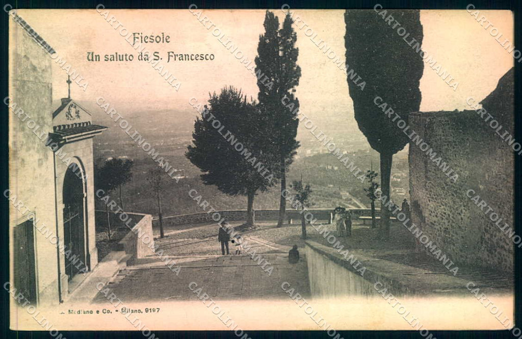 Firenze Fiesole San Francesco saluto da Modiano 9197 cartolina JK0910 – fronte
