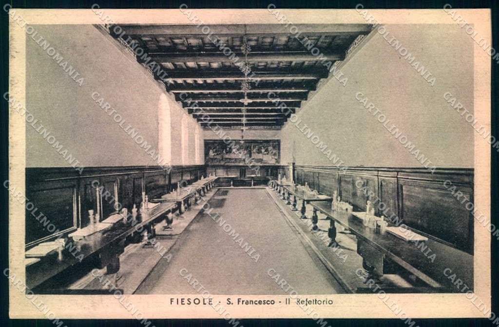Firenze Fiesole San Francesco Refettorio cartolina JK0911 – fronte