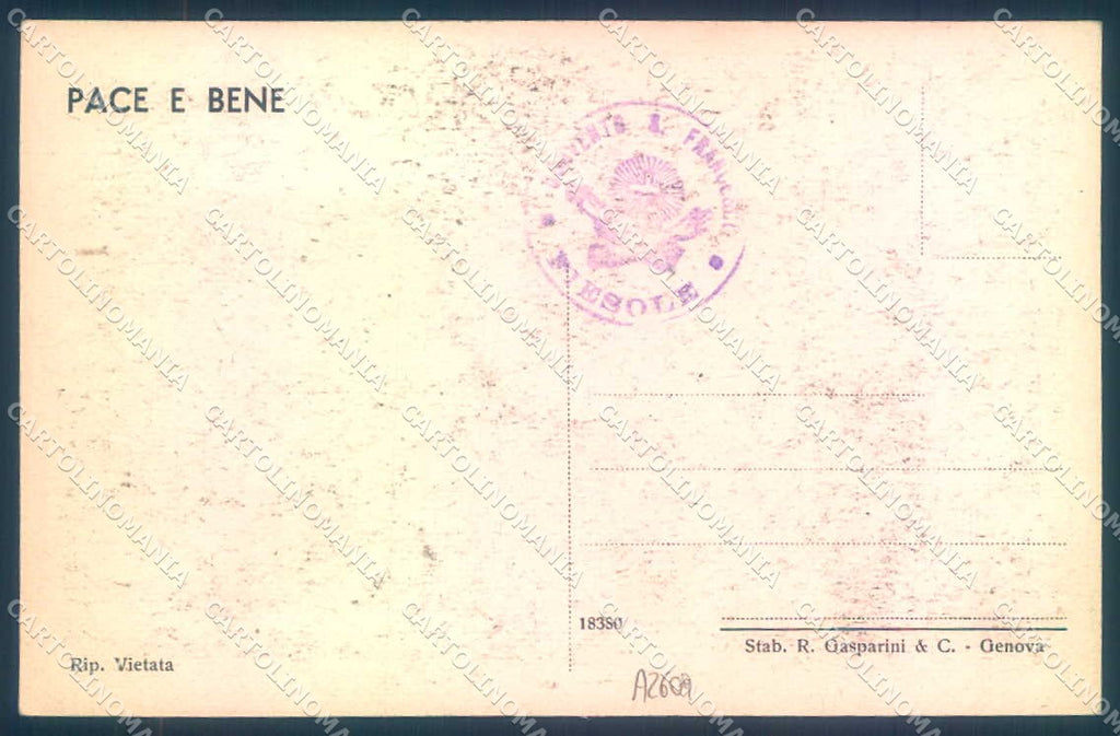 Firenze Fiesole San Francesco Refettorio cartolina JK0911 – retro