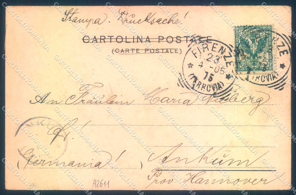 Firenze Fiesole San Domenico Tram PIEGHINA cartolina JK0913 – retro