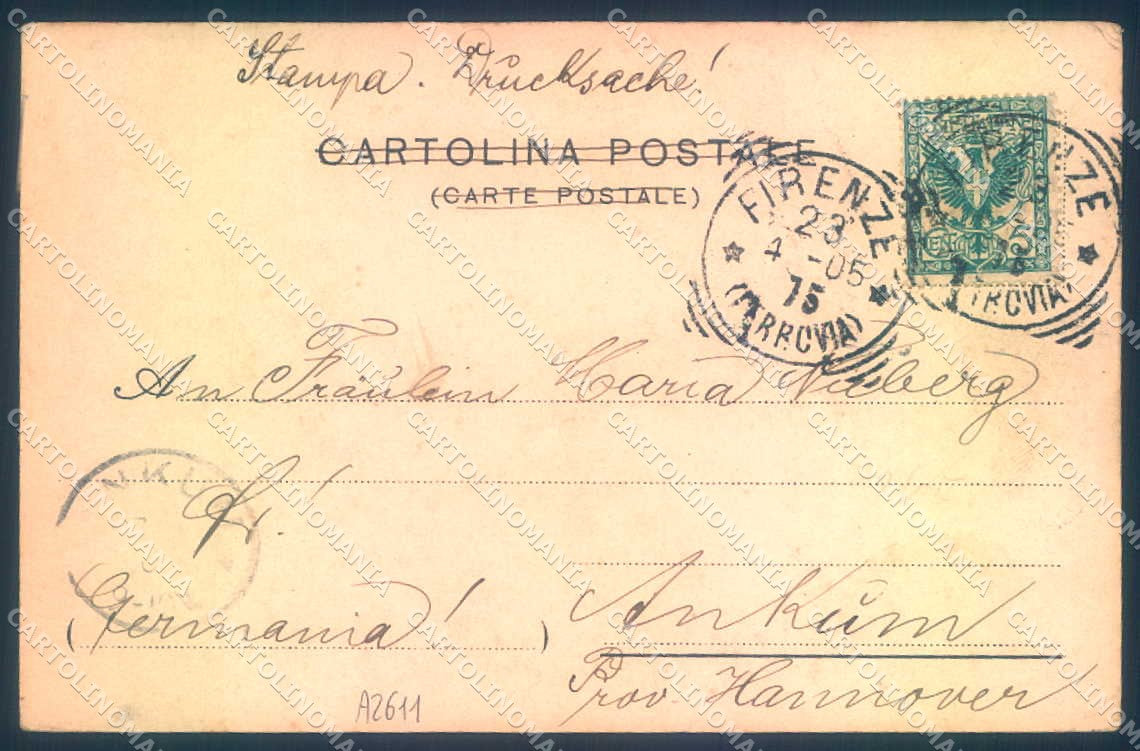 Firenze Fiesole San Domenico Tram PIEGHINA cartolina JK0913 – retro