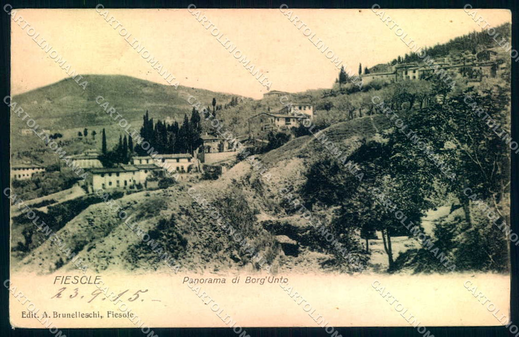 Firenze Fiesole Borg'Unto cartolina JK0918 – fronte