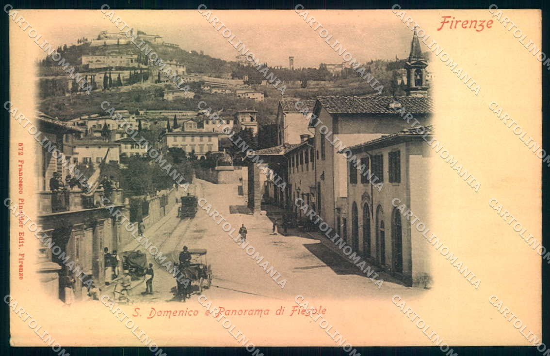 Firenze Fiesole San Domenico Tram Pineider 572 cartolina JK0924 – fronte