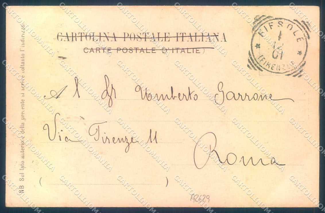 Firenze Fiesole Hotel Aurora Piazza della Cattedrale cartolina JK0928 – retro