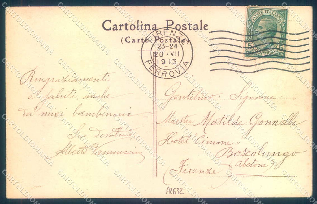 Firenze Fiesole Tram cartolina JK0930 – retro