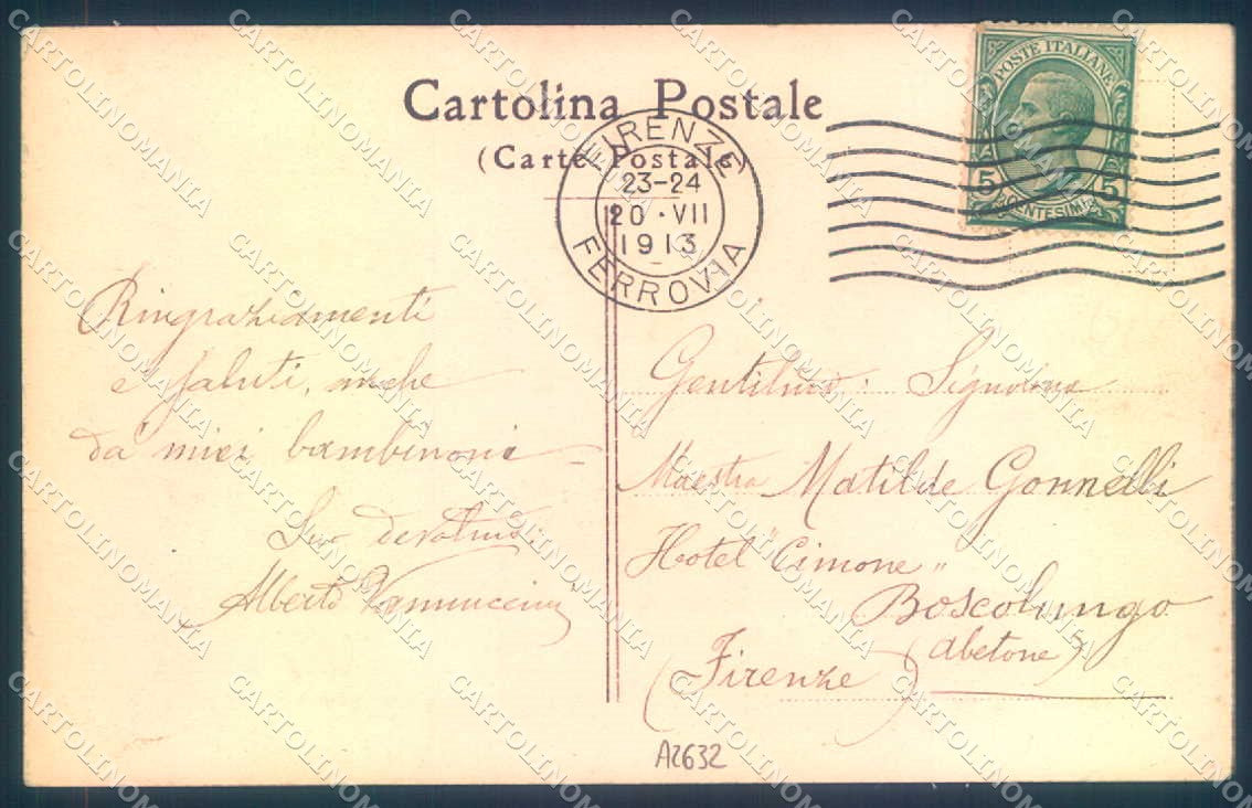 Firenze Fiesole Tram cartolina JK0930 – retro
