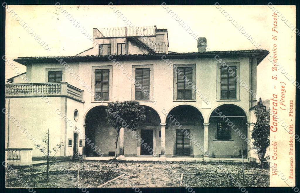 Firenze Fiesole San Domenico Camerata Villa Cocchi Pineider cartolina JK0932 – fronte