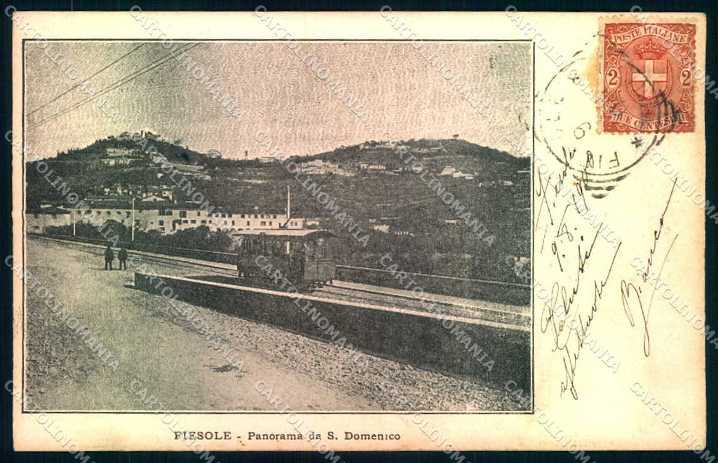 Firenze Fiesole San Domenico Tram cartolina JK0933 – fronte