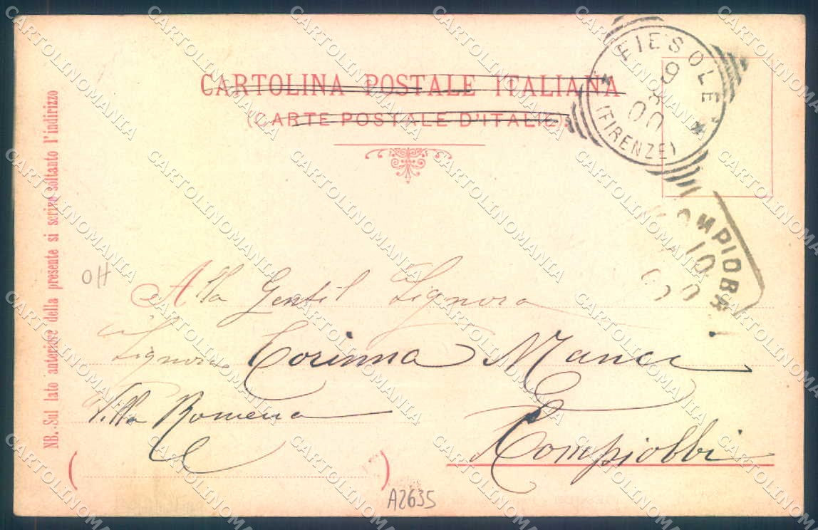 Firenze Fiesole San Domenico Tram cartolina JK0933 – retro