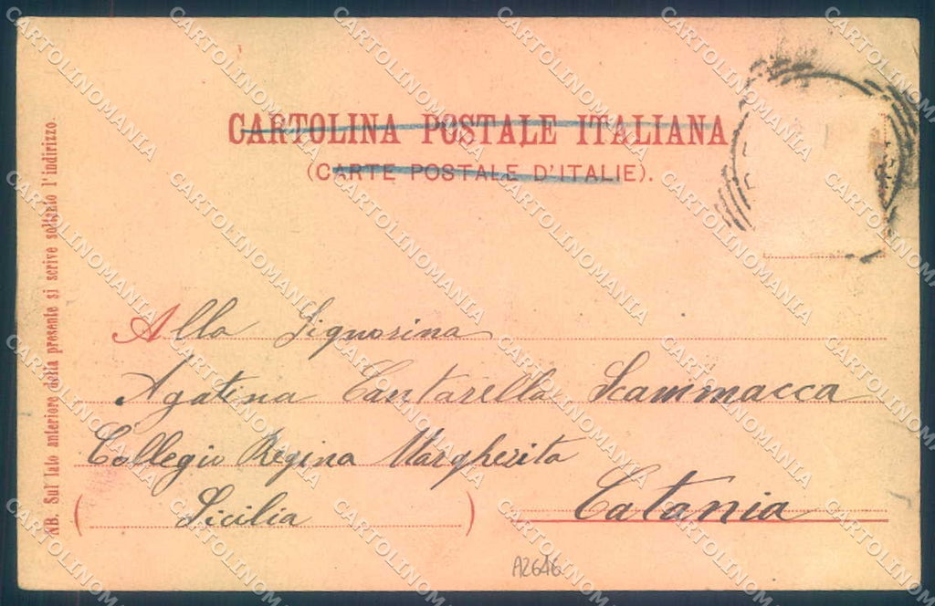 Firenze Fiesole Badia Collegio Convitto Scuole Pie PIEGA cartolina JK0939 – retro